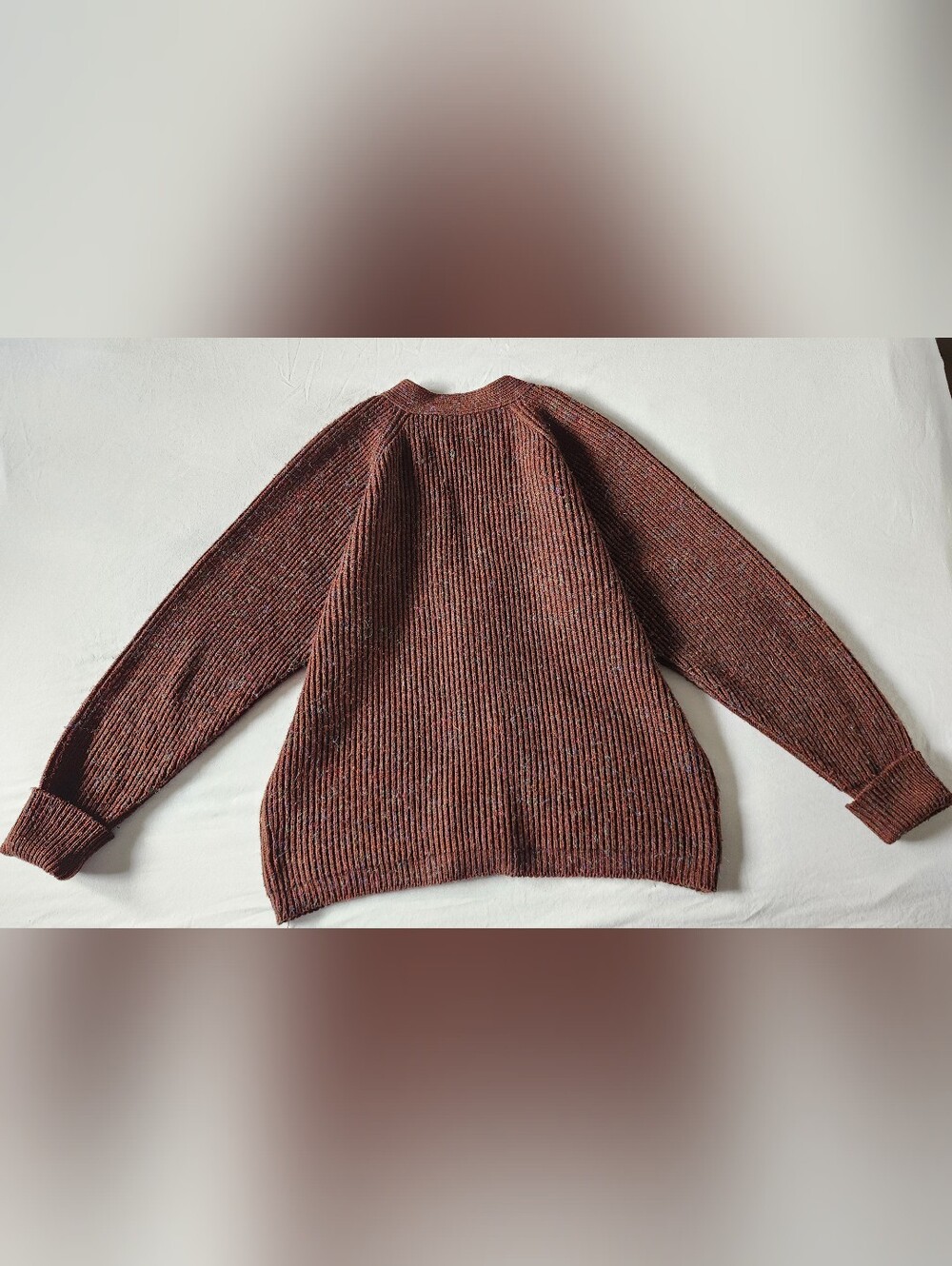 Vintage Parkhurst Brown Ribbed Cardigan Sweater - Picture 12 of 12